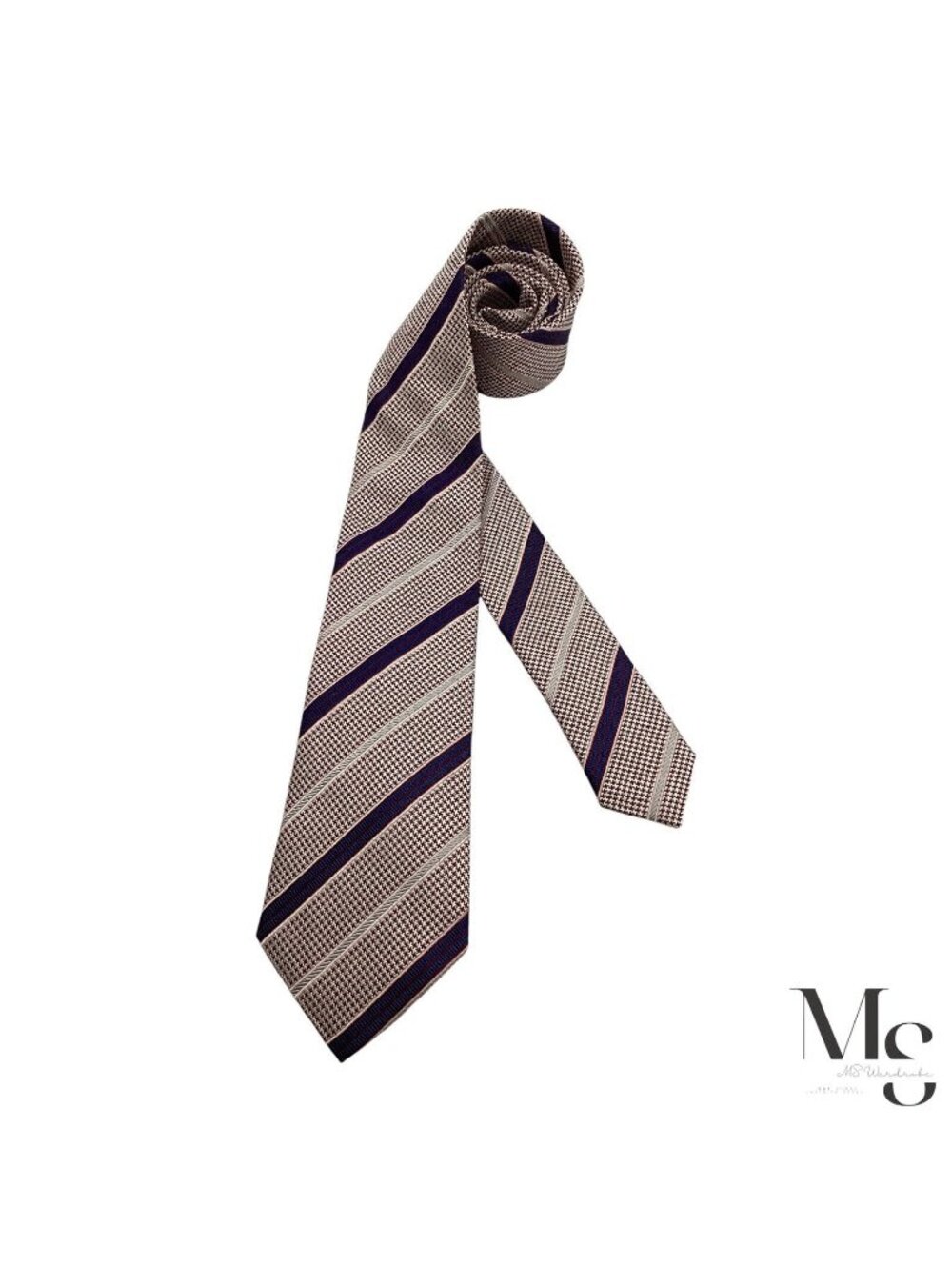 CANALI Red & Blue Striped Silk Tie Made In Italy W:3.25" NWOT